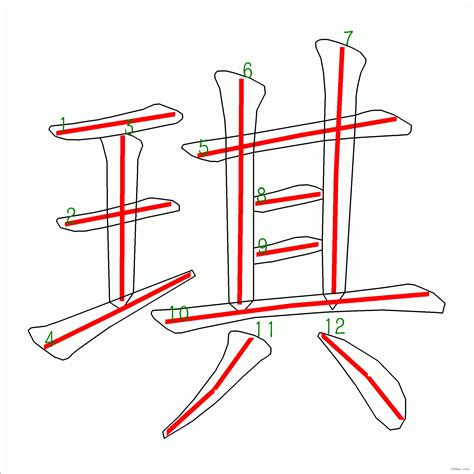 琪幾劃|【琪幾劃】探索「琪」的筆劃奧秘：揭開12劃寫法、部首與康熙字。